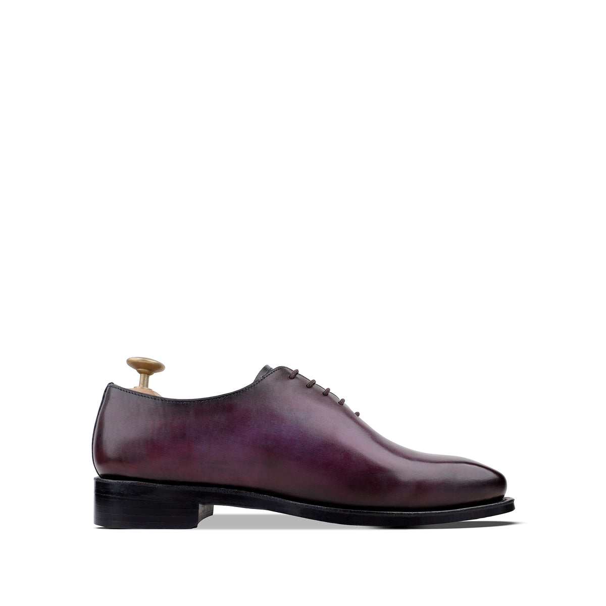 Enzo - Men's Burnished Light Purple Patina Calf Leather Wholecut Shoe - Goodyear Welted