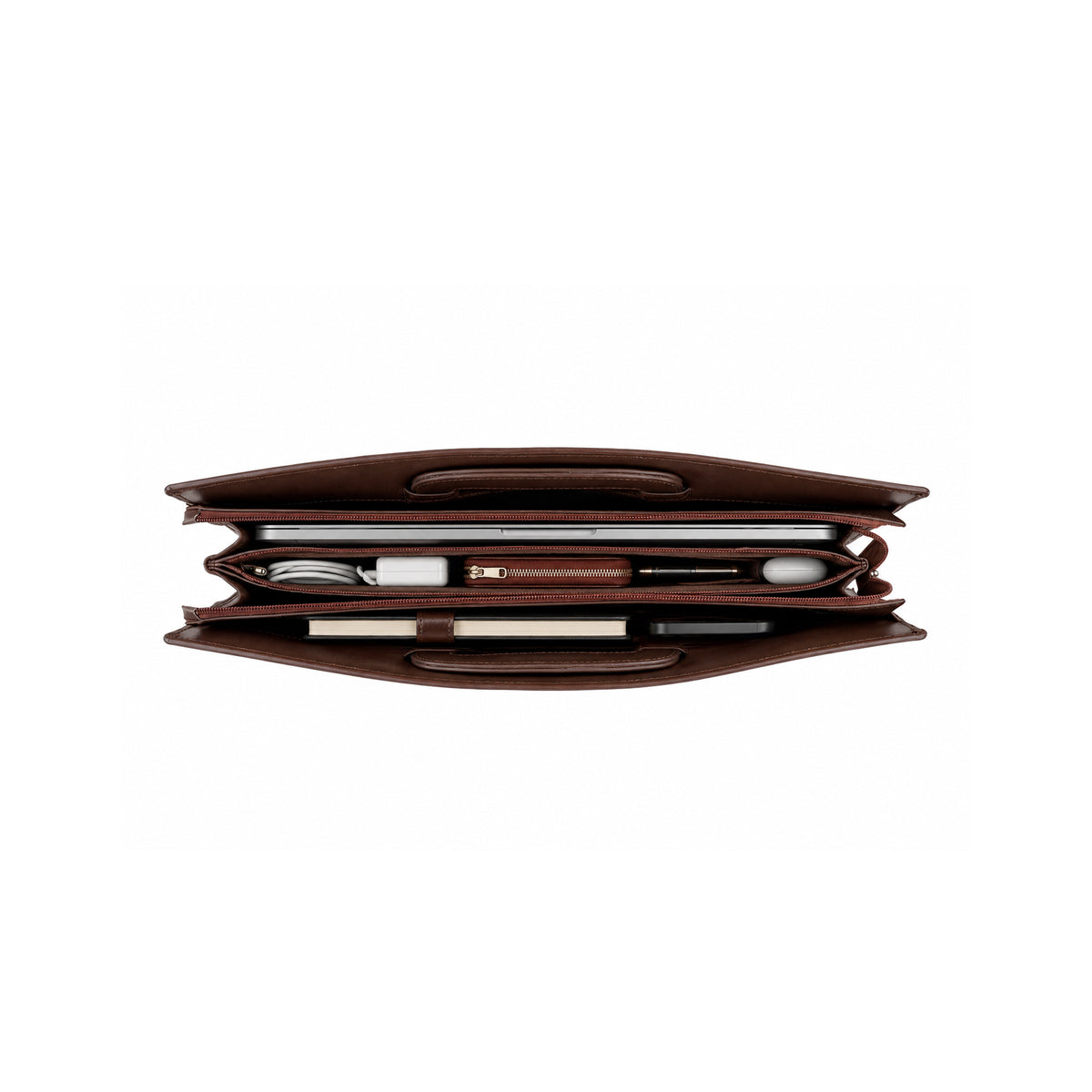 Makai - Dark Brown Leather Laptop Bag