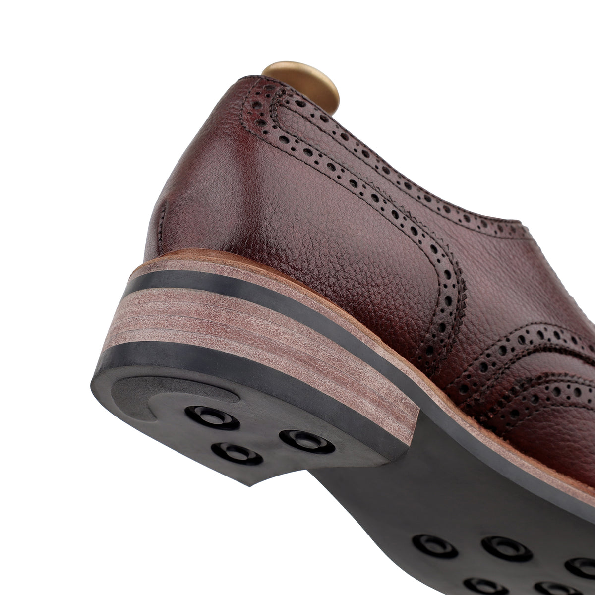 Keith - Men's Oxblood Milled Leather Goodyear Welted Bespoke Derby