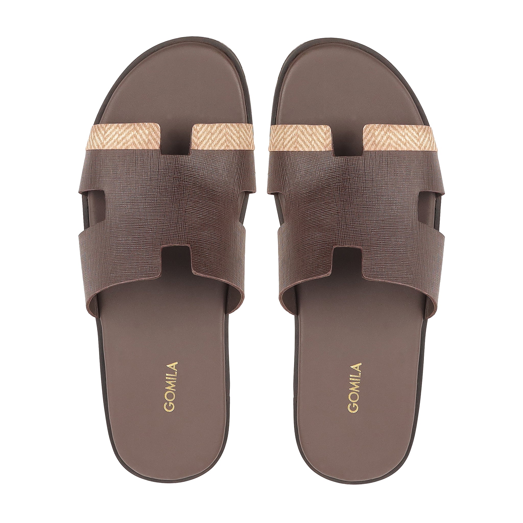 Kiara - Men's Dark Brown Calf Leather Slippers