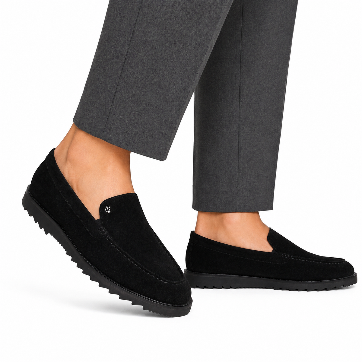 Lane - Men's Black Suede Sneaker