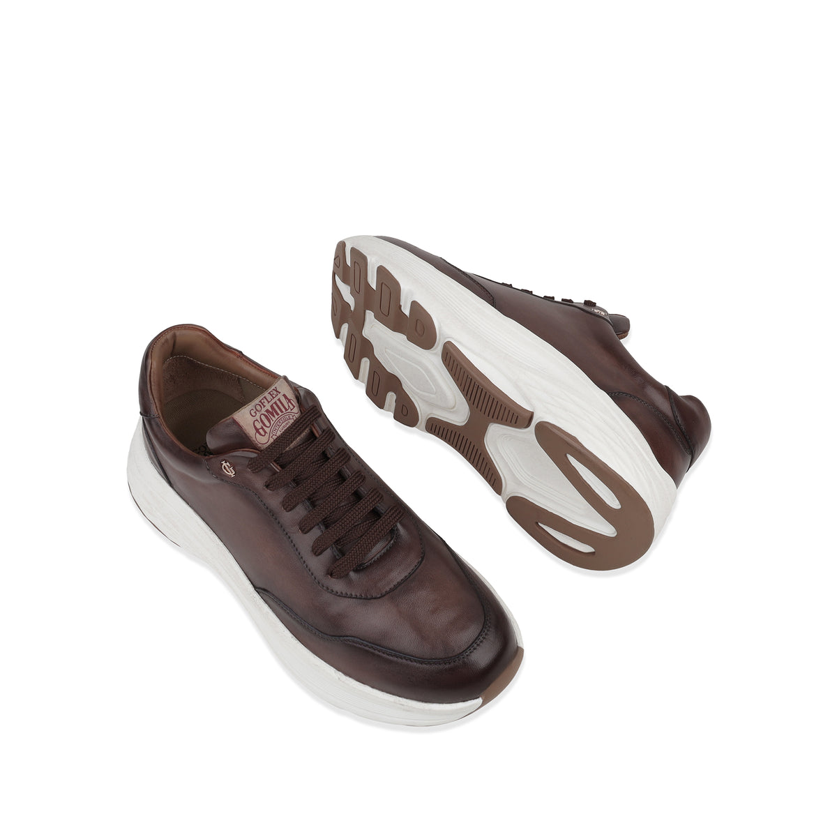 Paolo - Men's Brown Patina Sheep Skin Sneaker