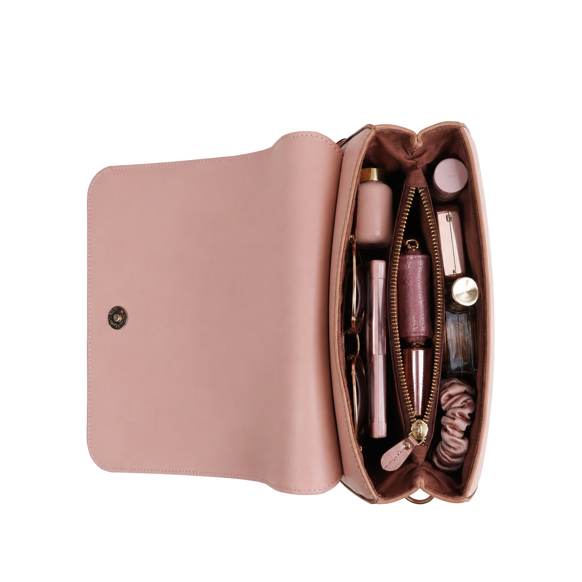 Alice - Women's Light Pink Leather Handbag