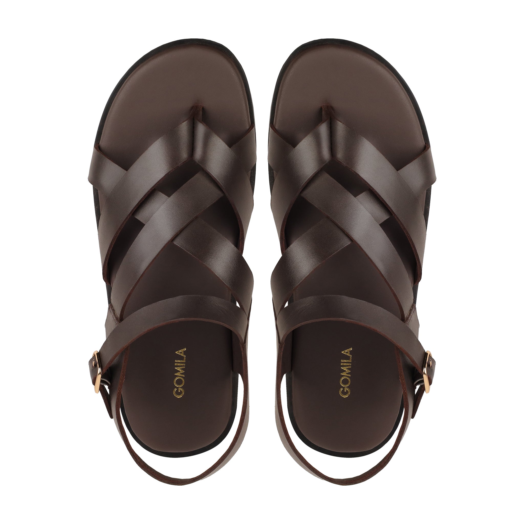 Elian - Men's Brown Calf Leather Sandal