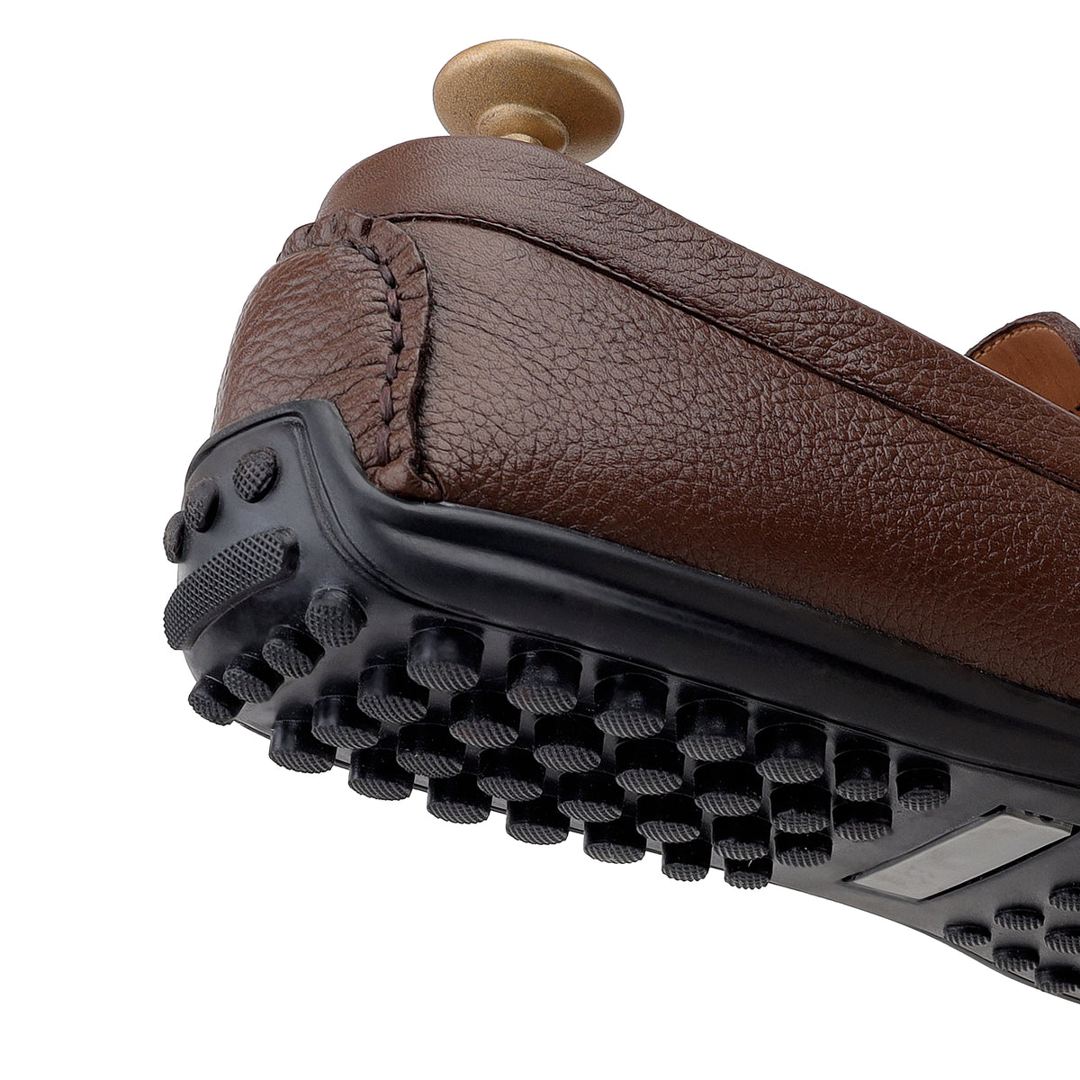 Floyd - Men's Light Brown Milled Leather Driver