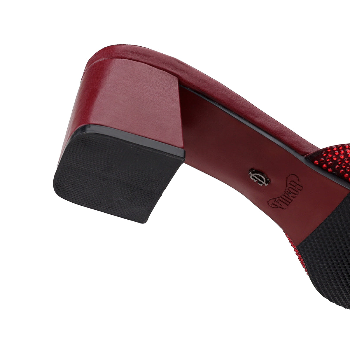 Mara - Women's Oxblood Rhinestone 50mm Heels