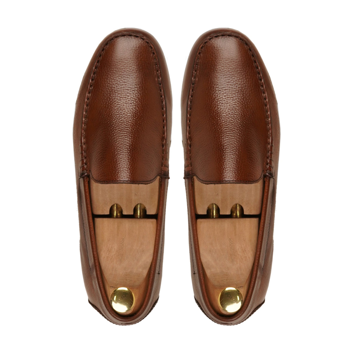 Wanderlust - Men's Brown Pe bble Grain Leather Loafer