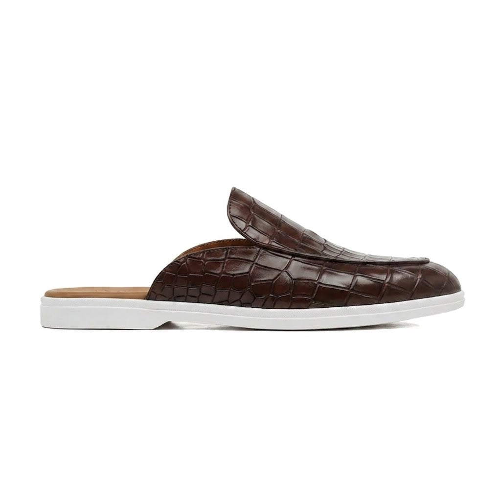Rook - Men's Dark Brown Calf Leather Slipper