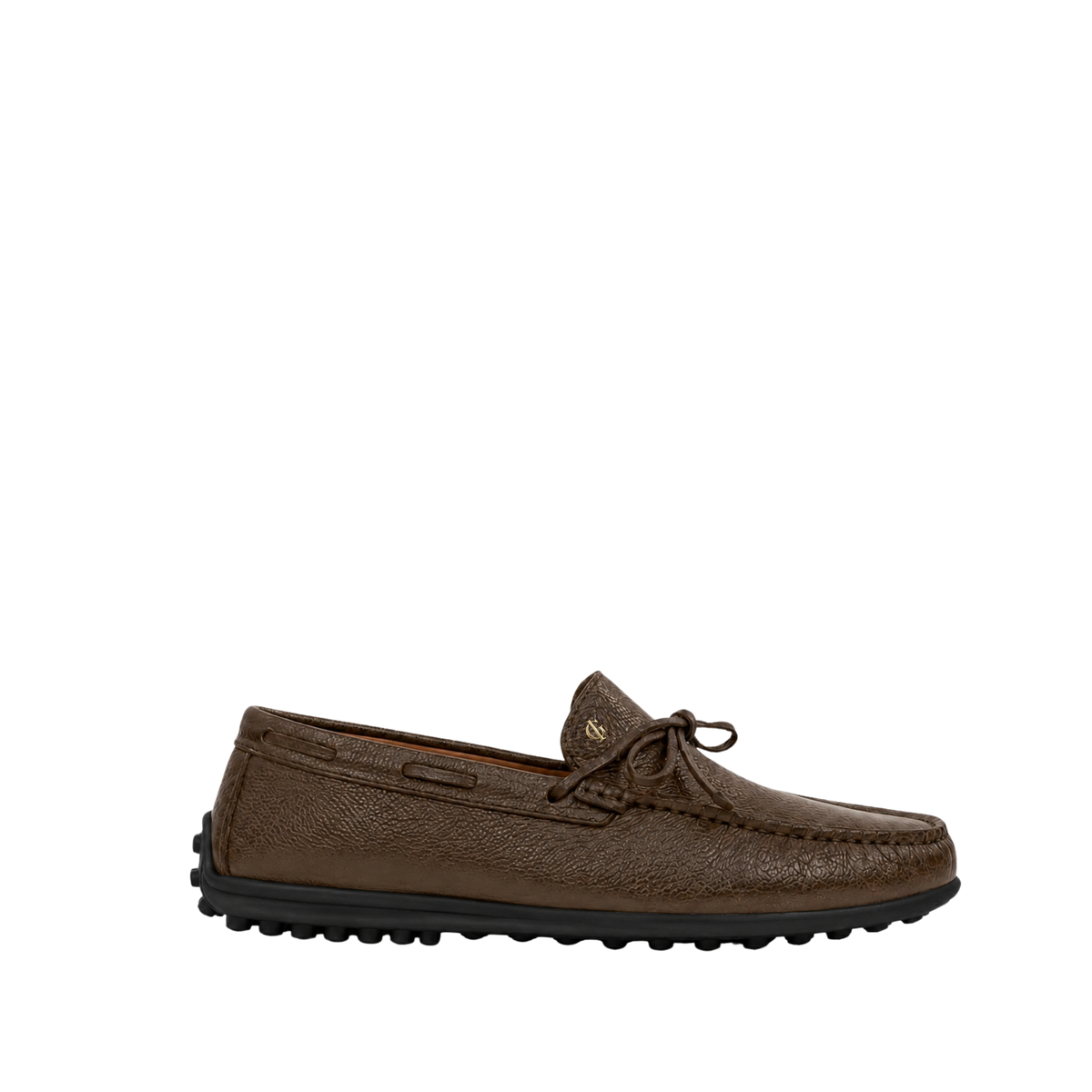 Solex - Men's Brown Pebble Grain Leather Driver Shoe