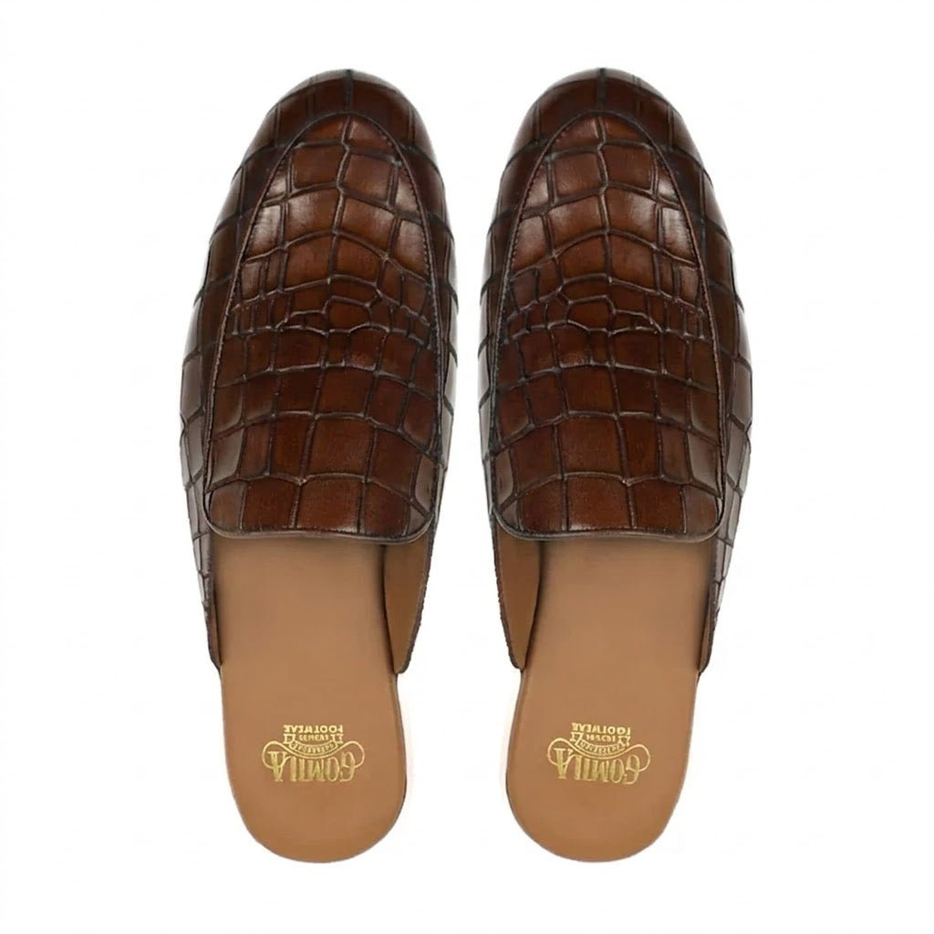 Rook - Men's Dark Brown Calf Leather Slipper