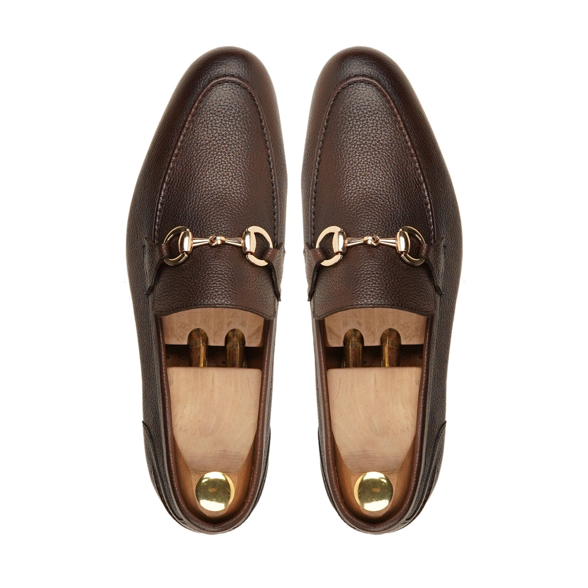 Parma - Men's Dark Brown Pebble Grain Leather Loafer
