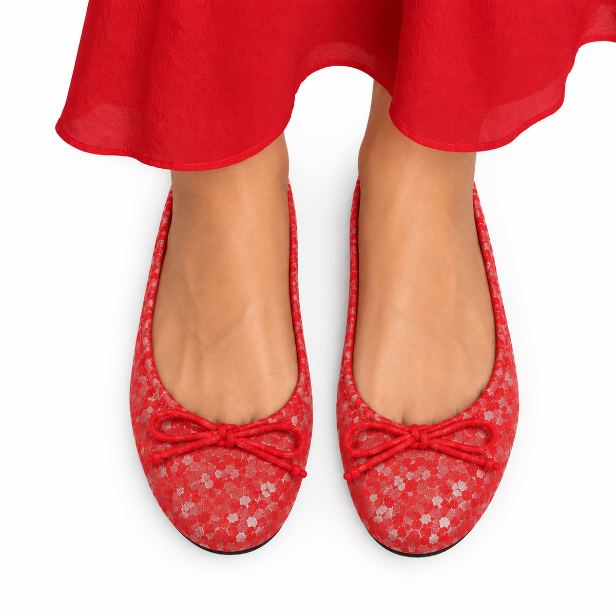 Serelina - Red Fuchsia Leather Pump