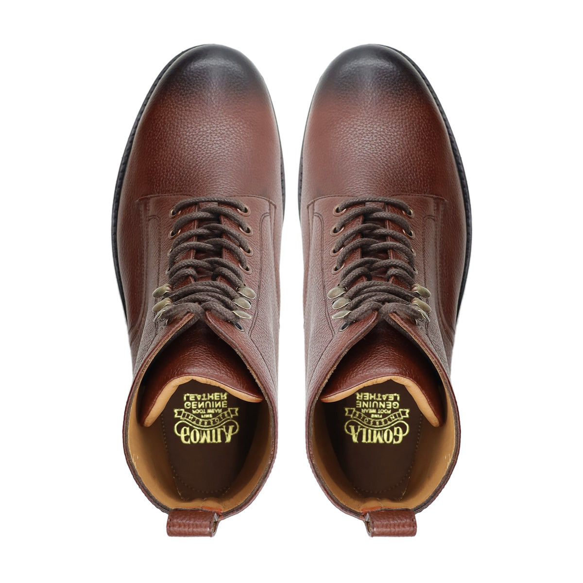 Logon - Men's Oxblood Pebble Grain Leather Boot