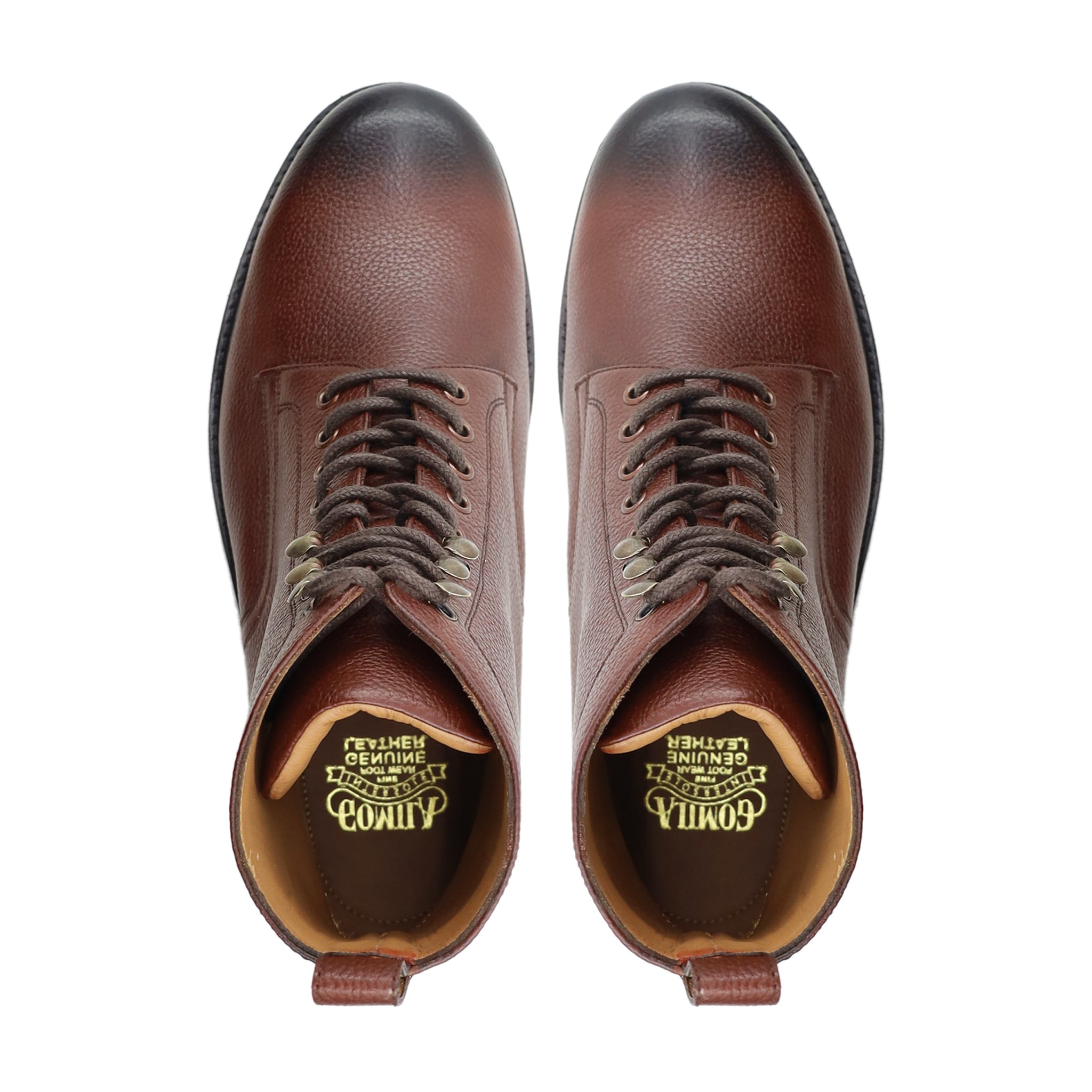 Logon - Men's Oxblood Pebble Grain Leather Boot