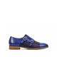 Alingsas - Men's Blue Hand Woven Calf Leather Double Monkstrap