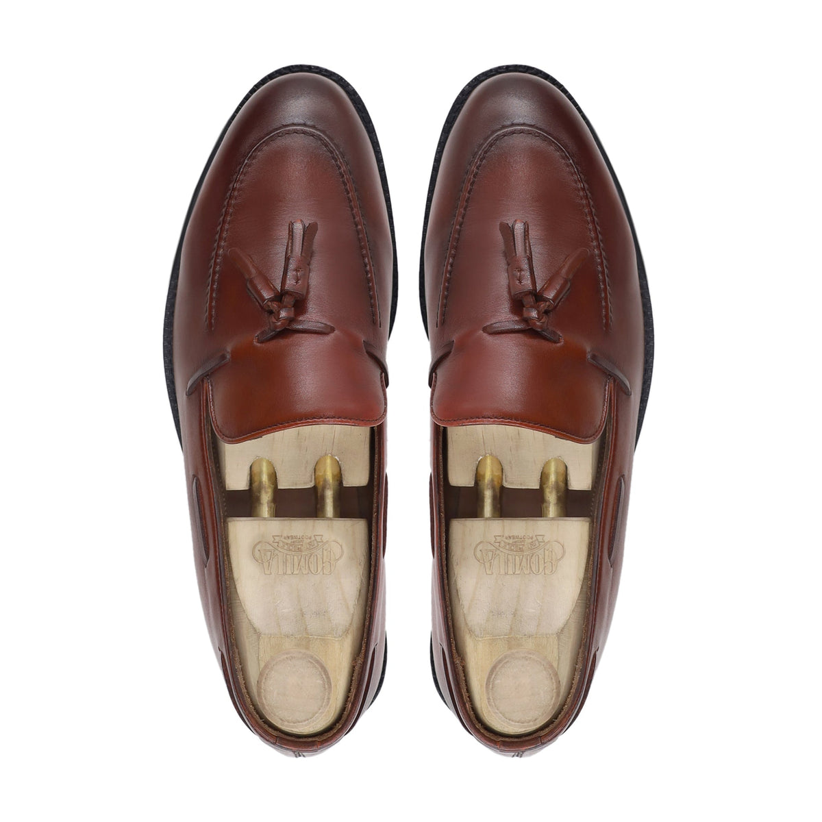 Brenti - Men's Reddish Brown Calf Leather Loafer