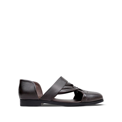 Beom - Men's Dark Brown Calf Leather Sandal