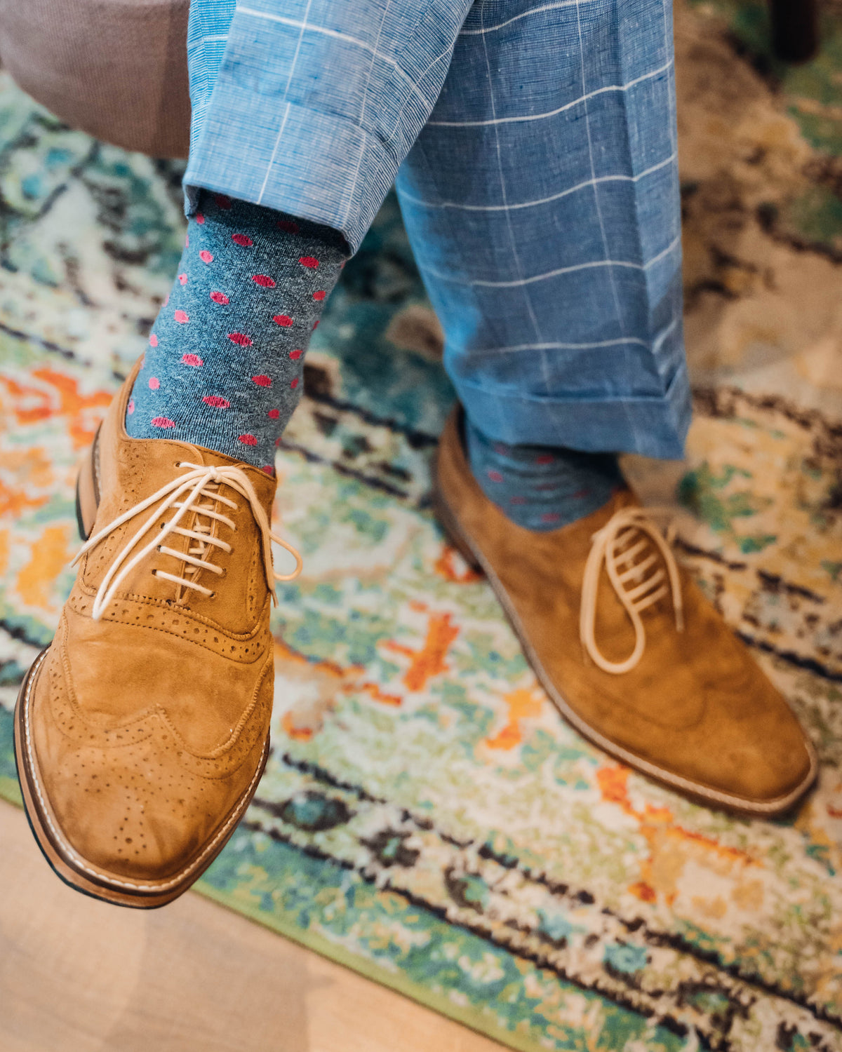 Ptuj - Men's Camel Kid Suede Oxford Shoe