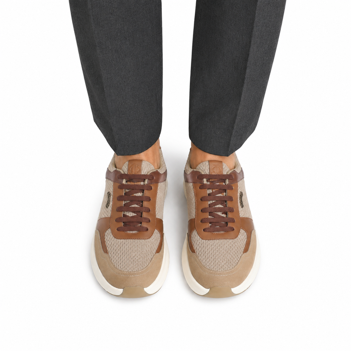 Novak - Men's Brown & Camel Sneaker