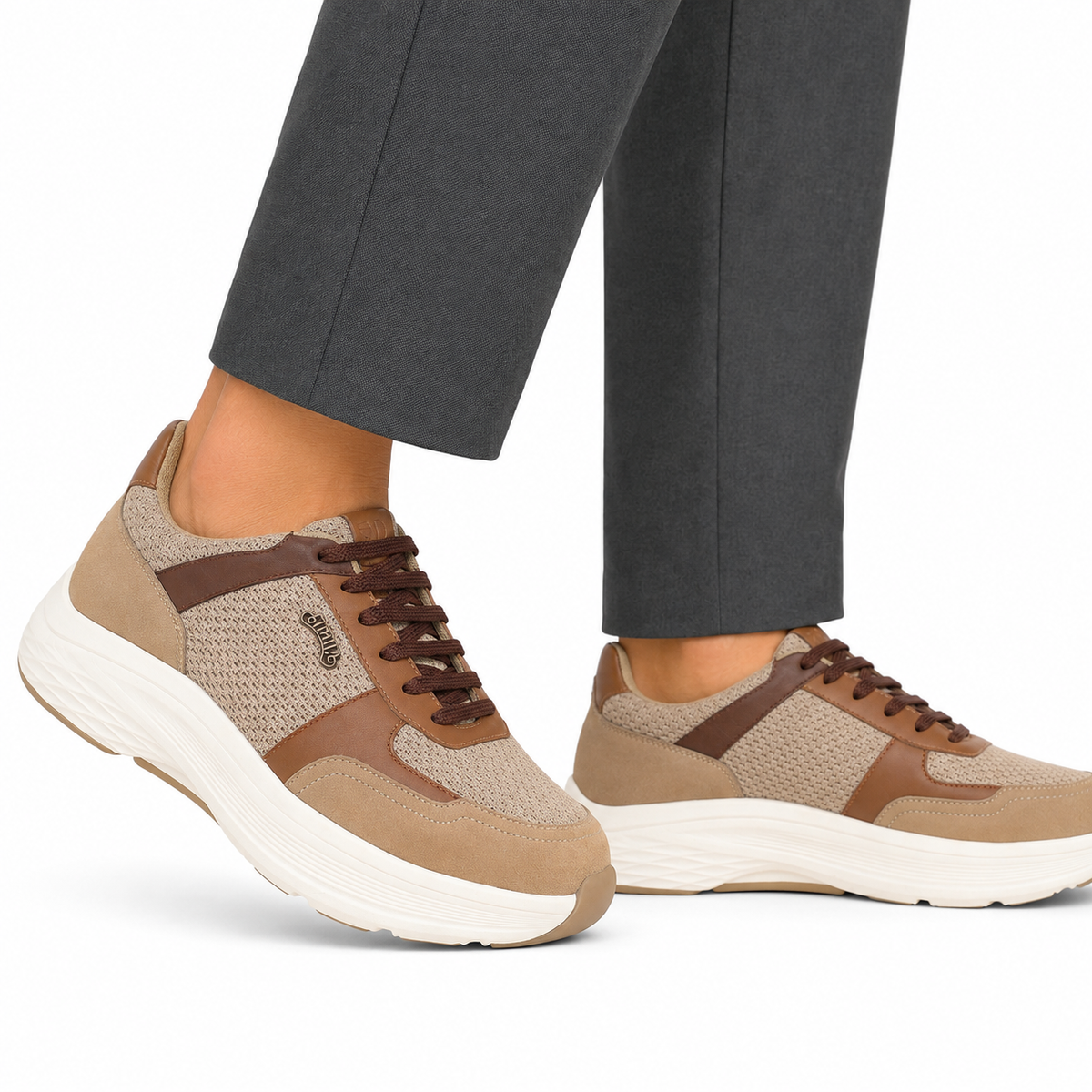 Novak - Men's Brown & Camel Sneaker