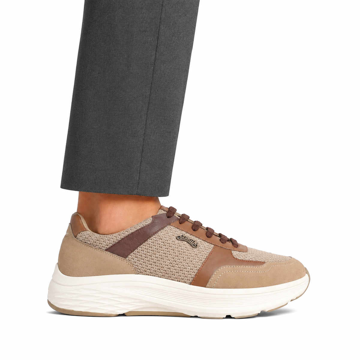 Novak - Men's Brown & Camel Sneaker