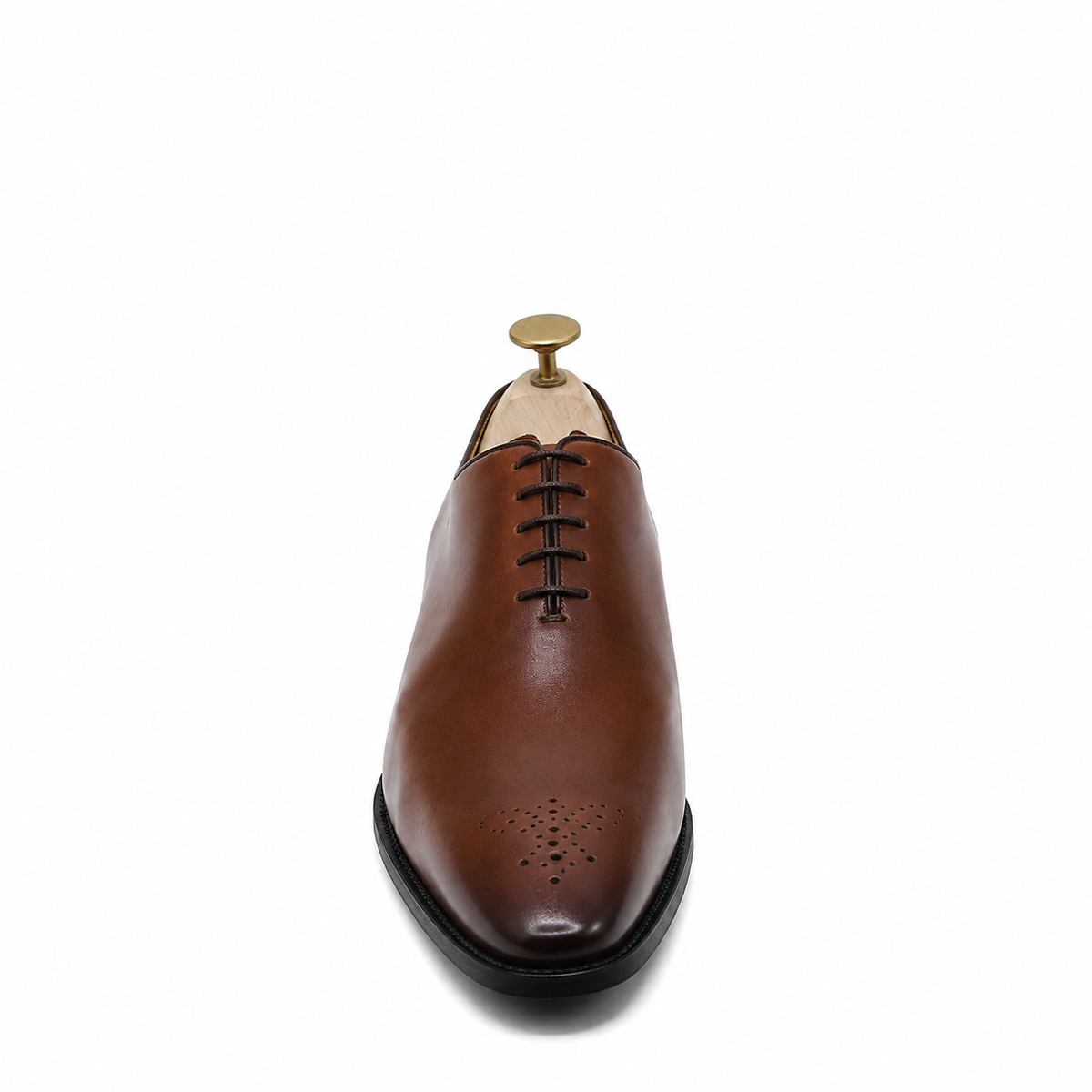 Cristofer - Men's Brown Calf Leather Wholecut Shoe
