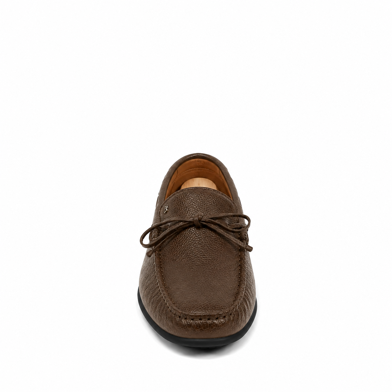 Solex - Men's Brown Pebble Grain Leather Driver Shoe