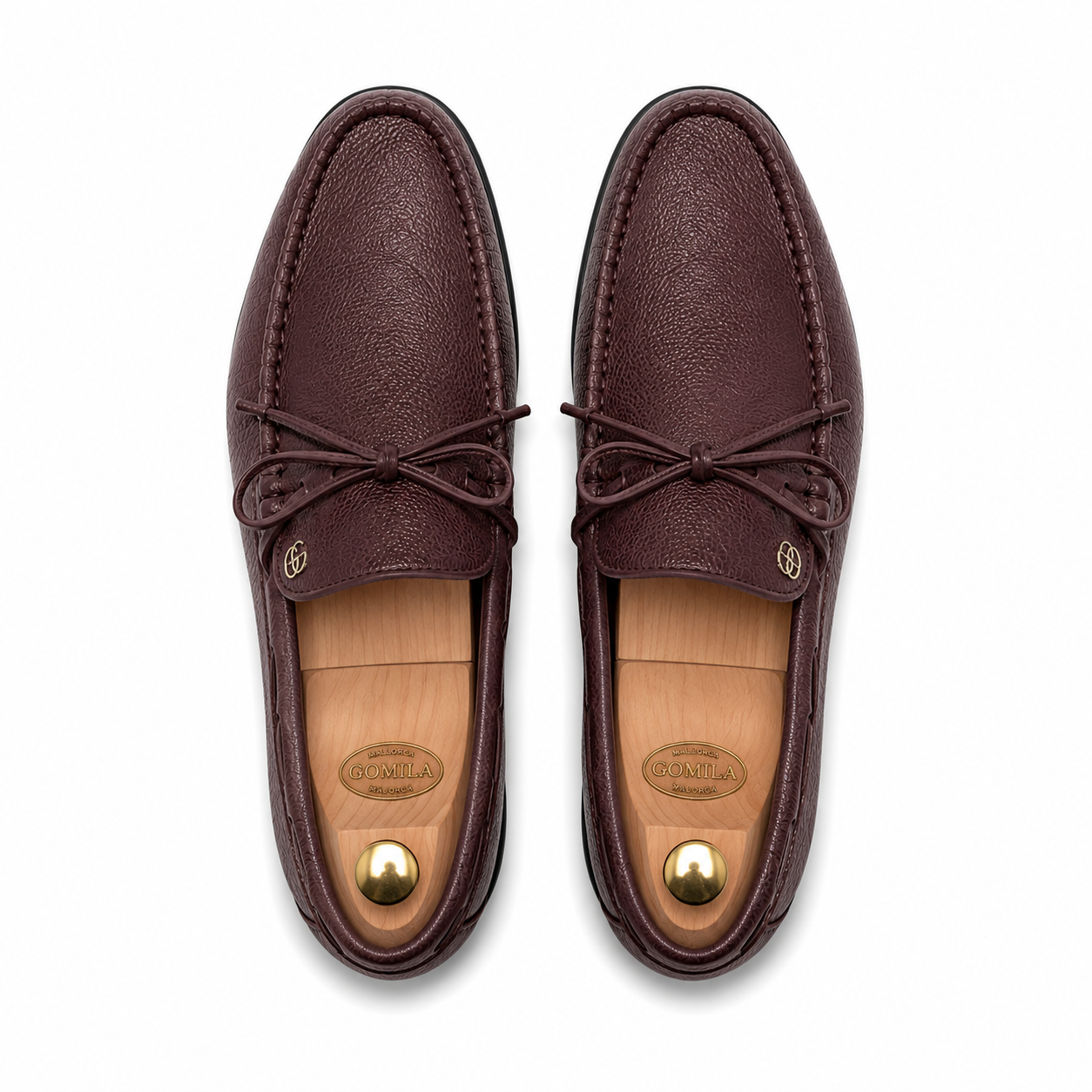 Solex - Men's Oxblood Pebble Grain Leather Driver Shoe