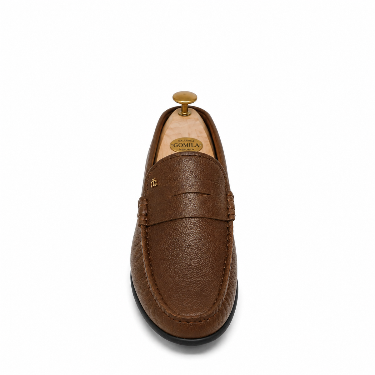 Evoke - Men's Brown Pebble Grain Leather Driver Shoe