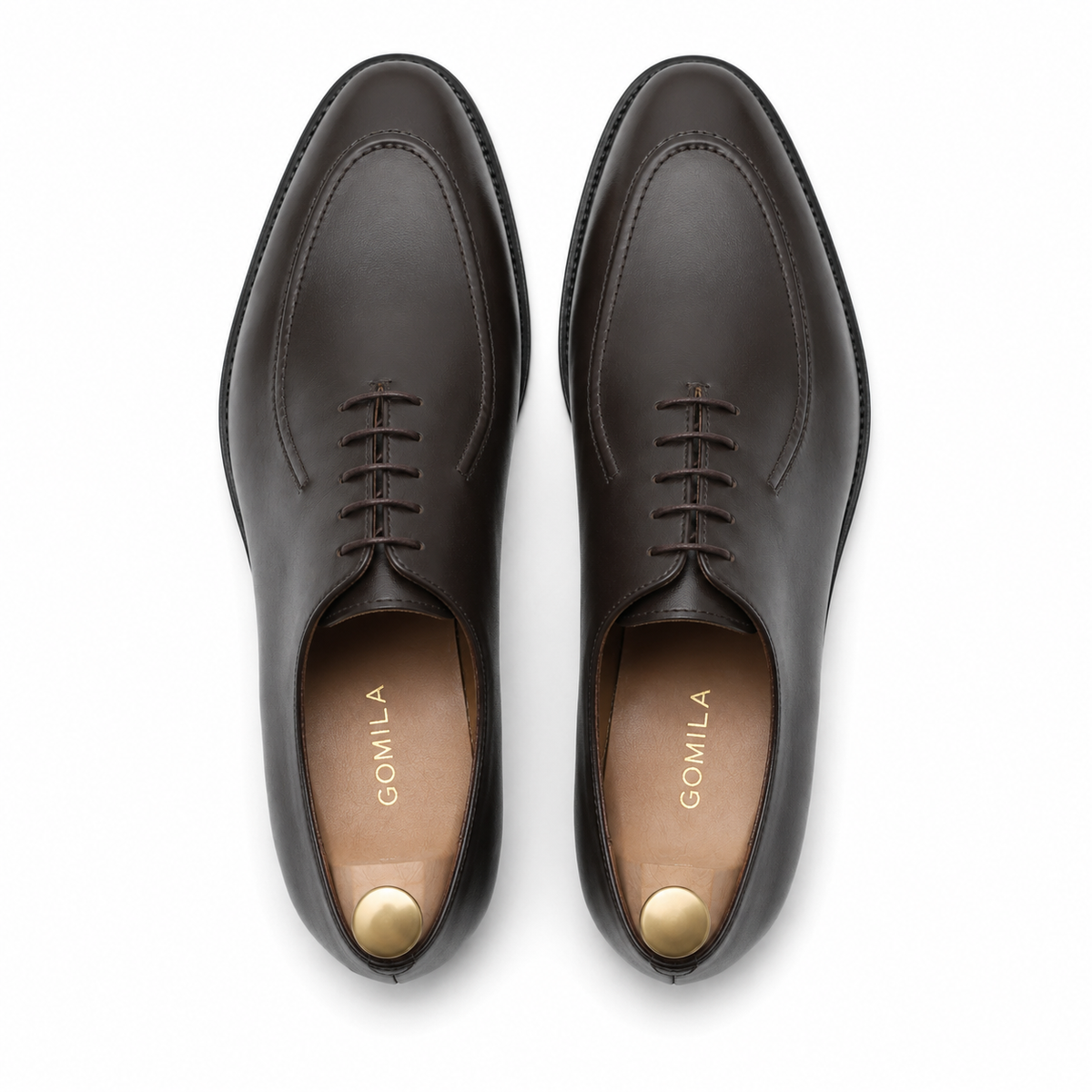 Corded - Men's Dark Brown Calf Leather Wholecut Shoe