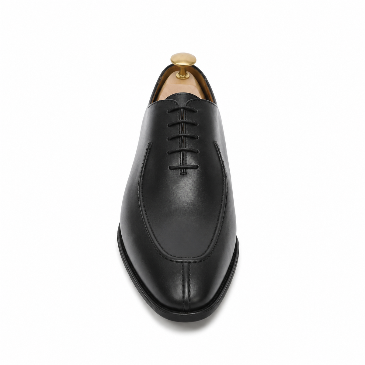 Corded - Men's Black Calf Leather Wholecut Shoe