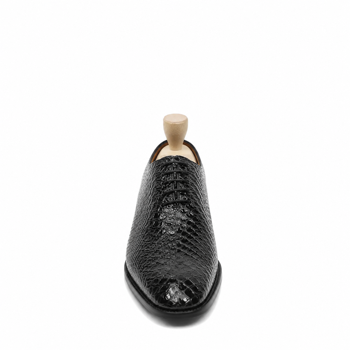 Kovo - Men's Black Patent Leather Wholecut Shoe