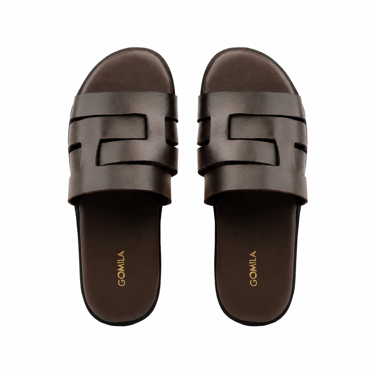 Caswell - Men's Dark Brown Calf Leather Slipper