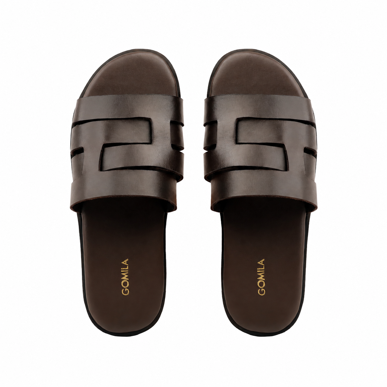 Caswell - Men's Dark Brown Calf Leather Slipper