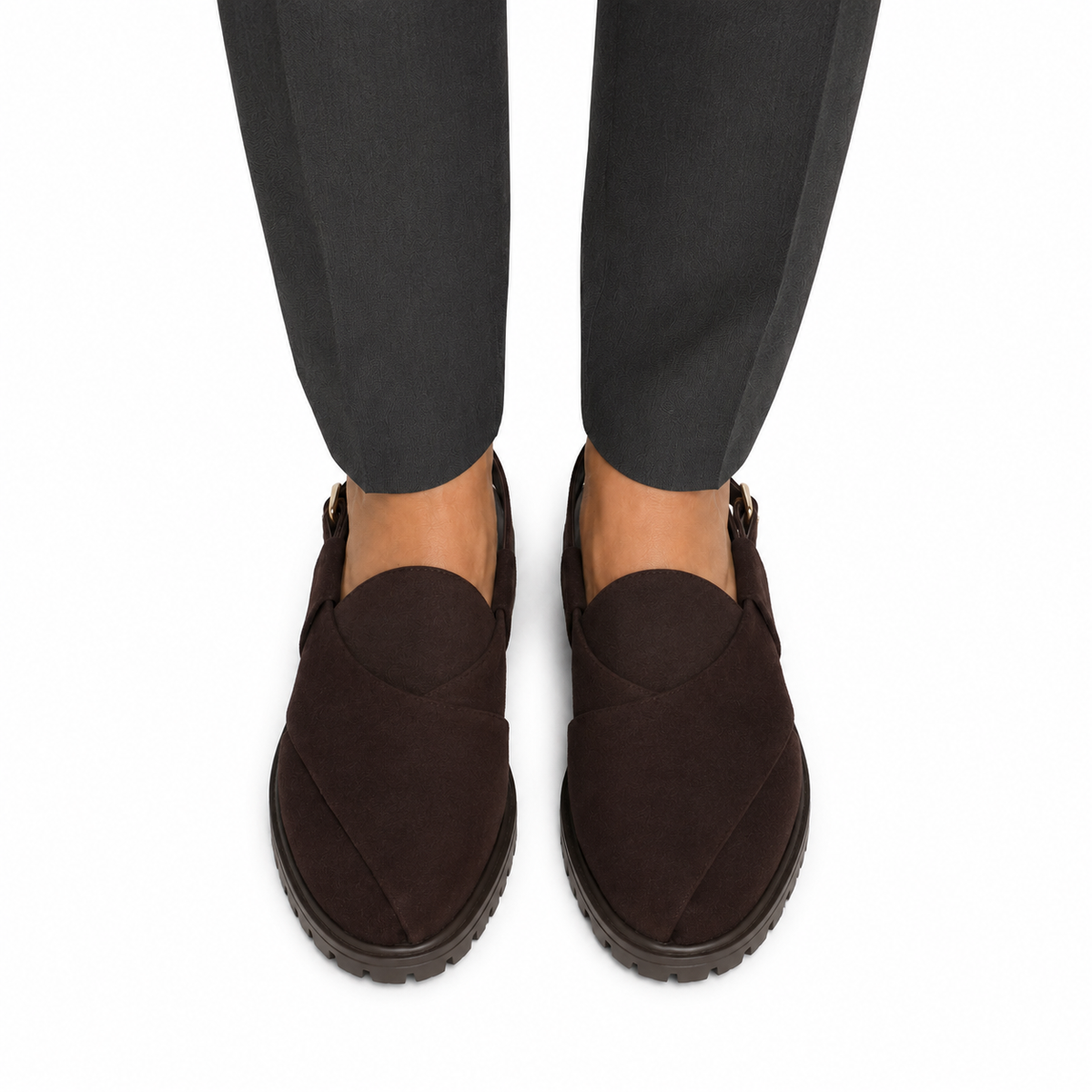 Mariano - Men's Chocolate Brown Suede Sandal