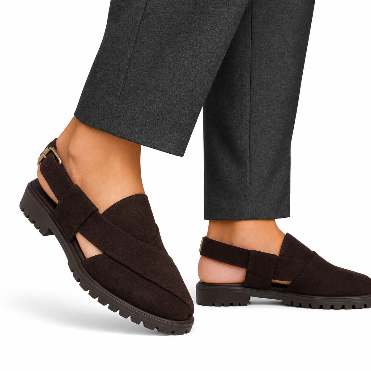Mariano - Men's Chocolate Brown Suede Sandal
