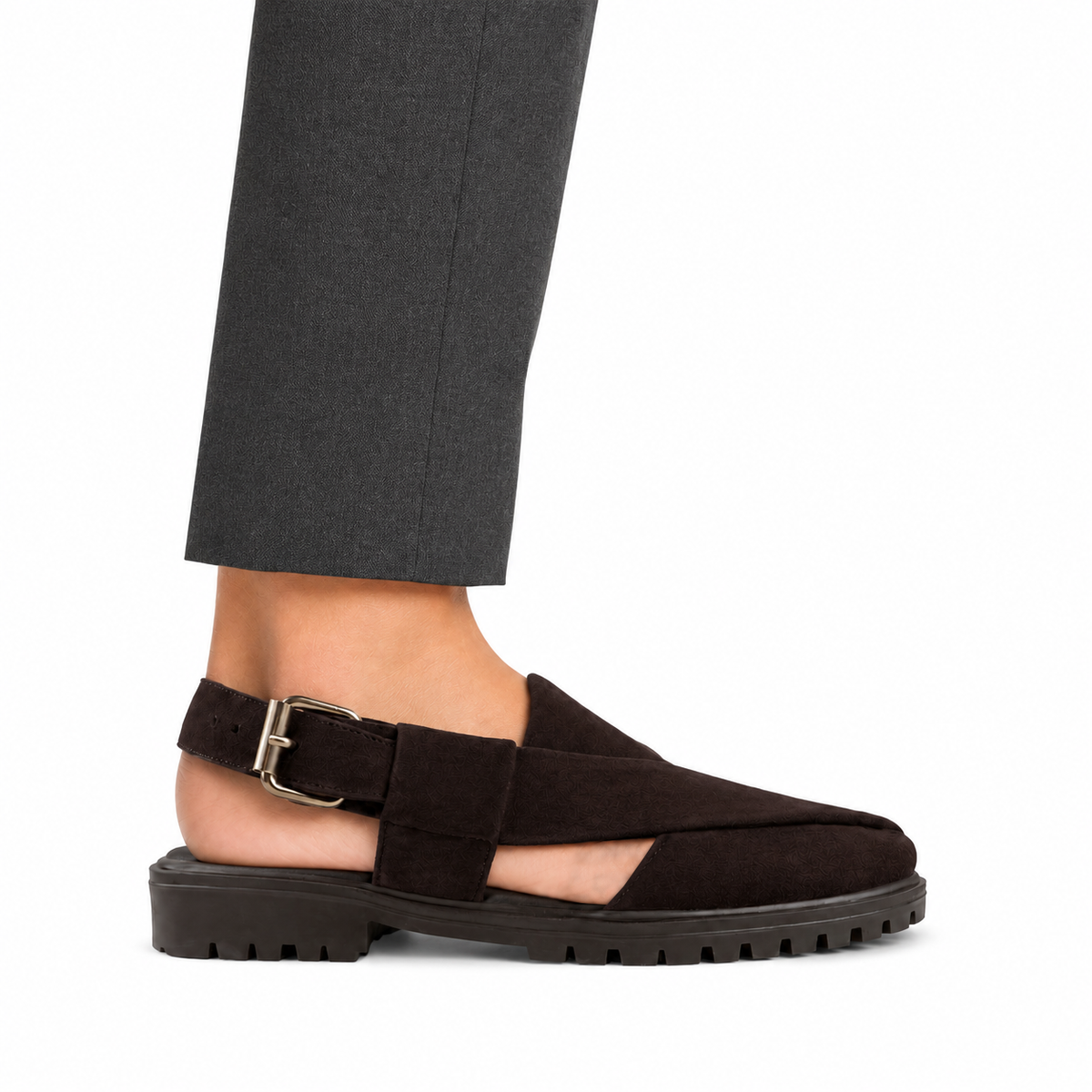 Mariano - Men's Chocolate Brown Suede Sandal