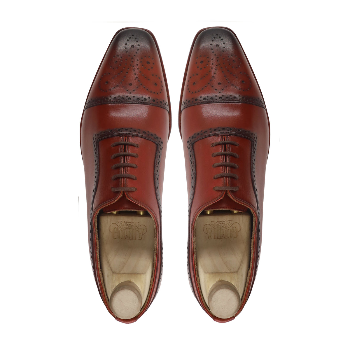 Cletus - Men's Oxblood Calf Leather Oxford Shoe