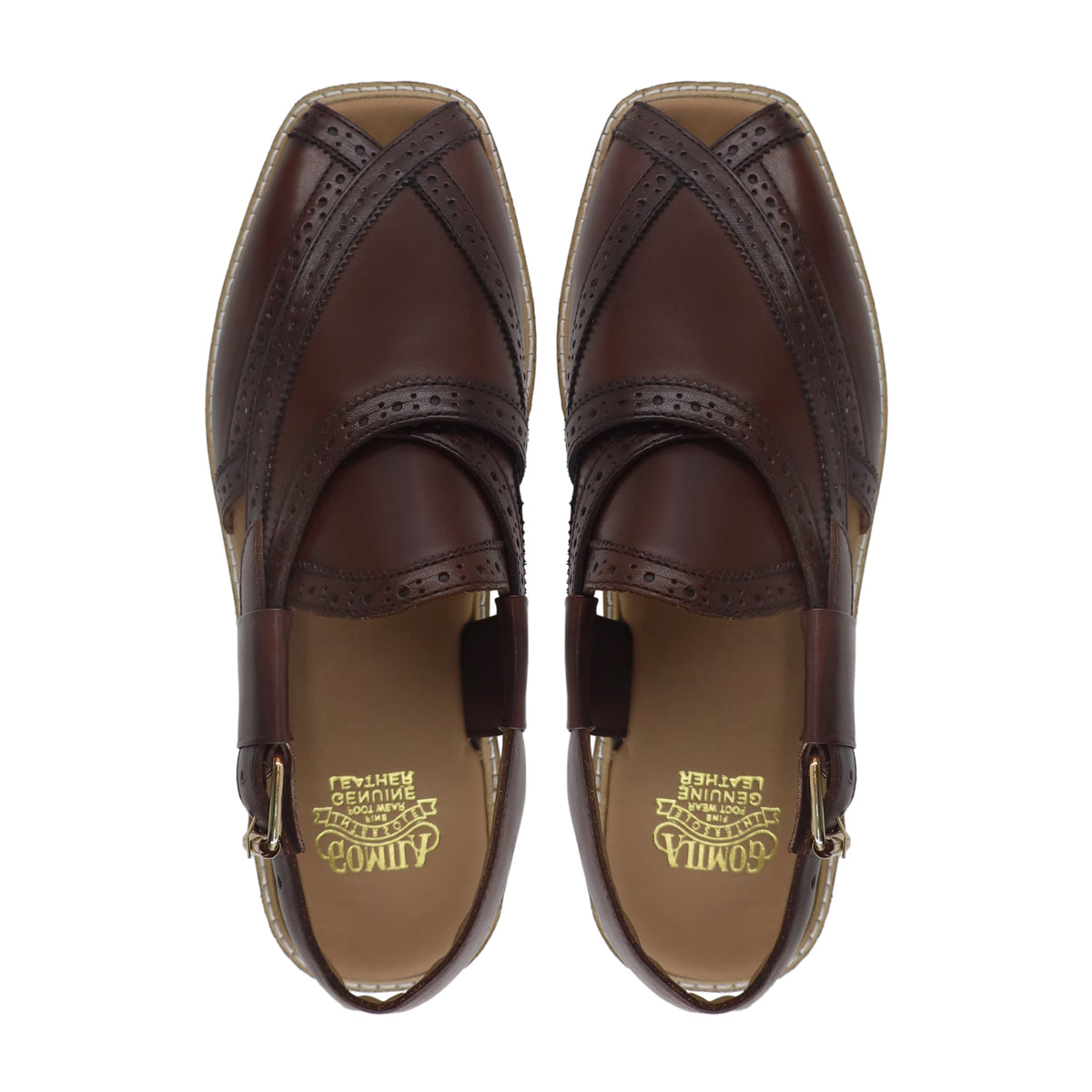 Clifton - Men's Reddish Brown Calf Leather Sandal