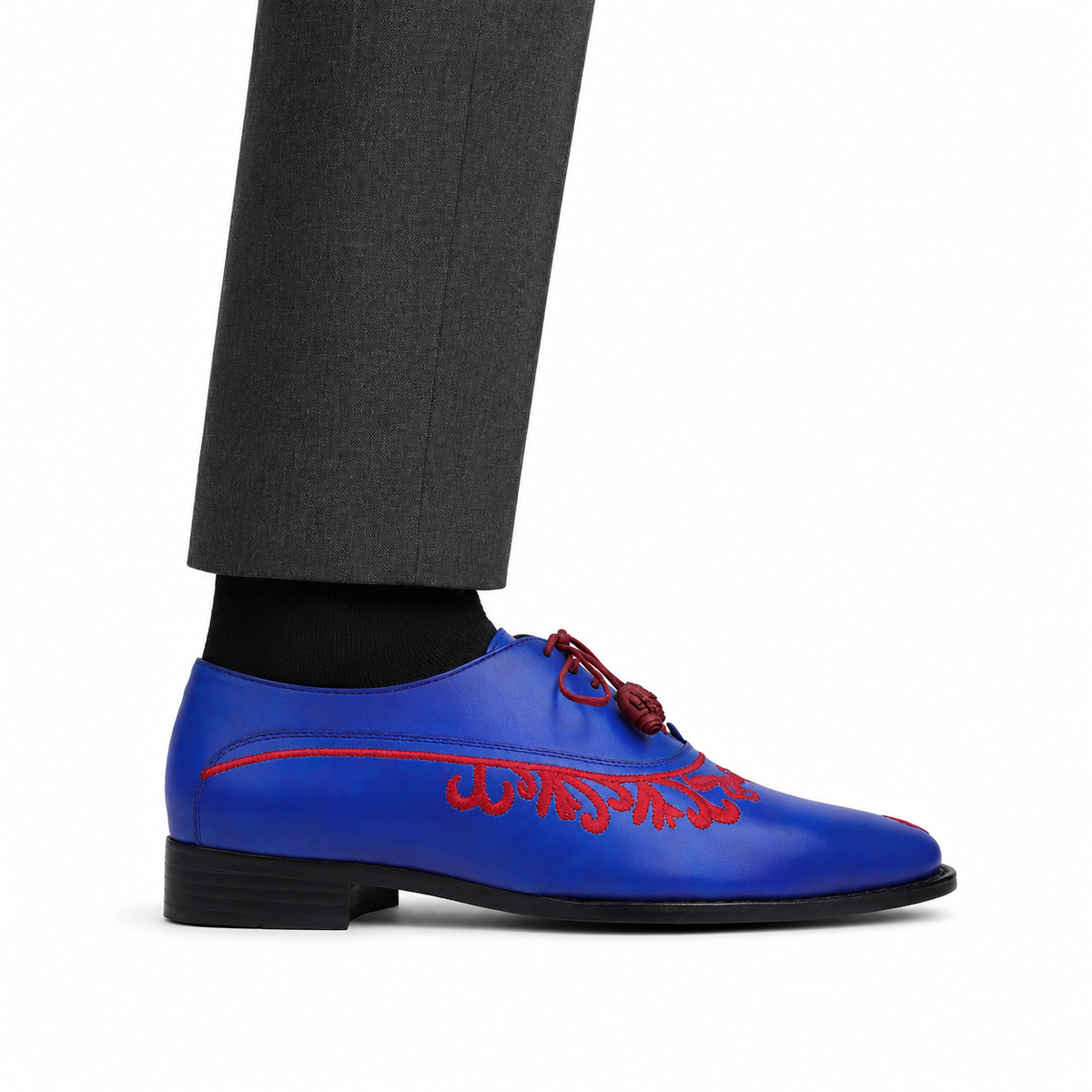 Colby - Men's Blue Calf Leather Goodyear Welted Bespoke Oxford