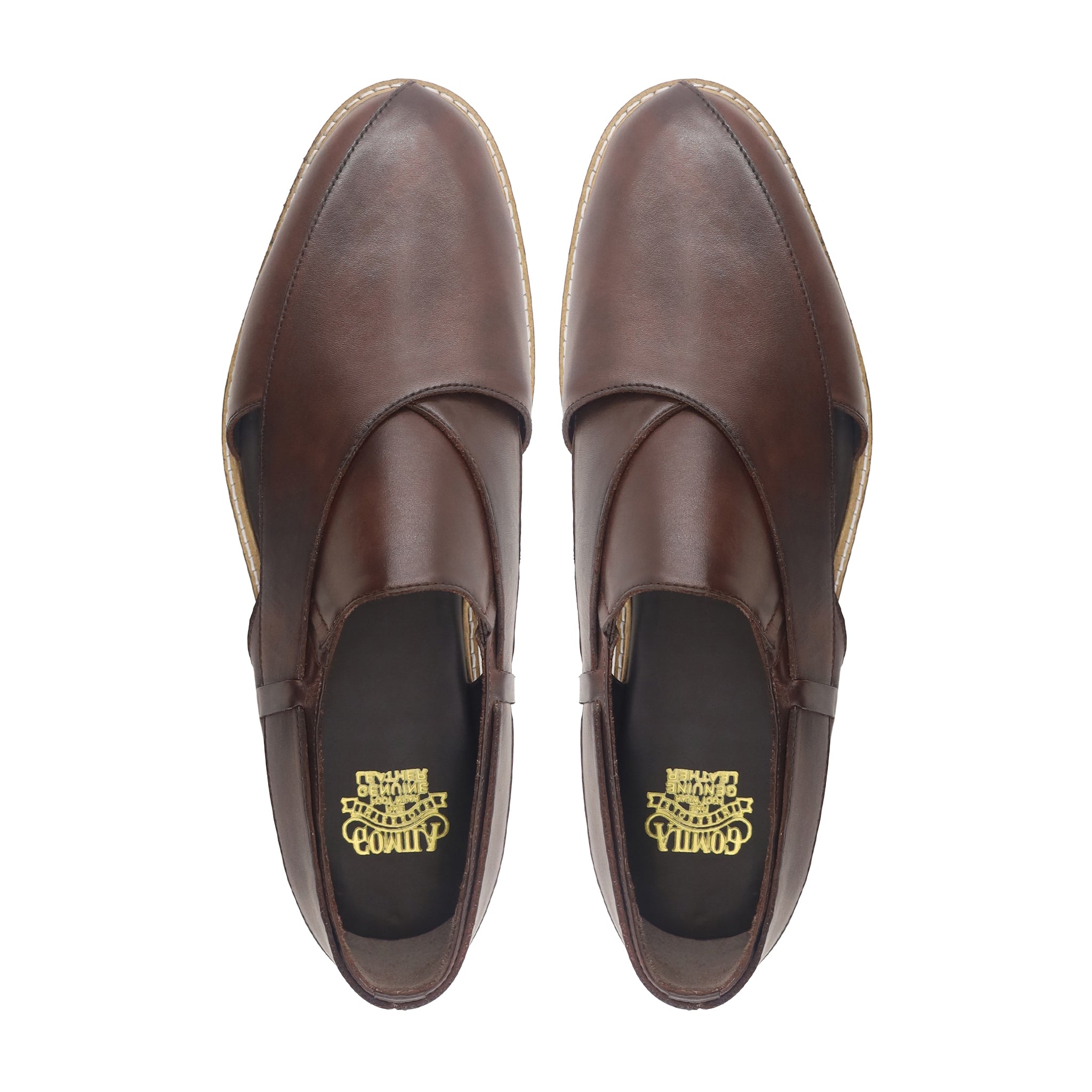 Craig - Men's Brown Calf Leather Sandal