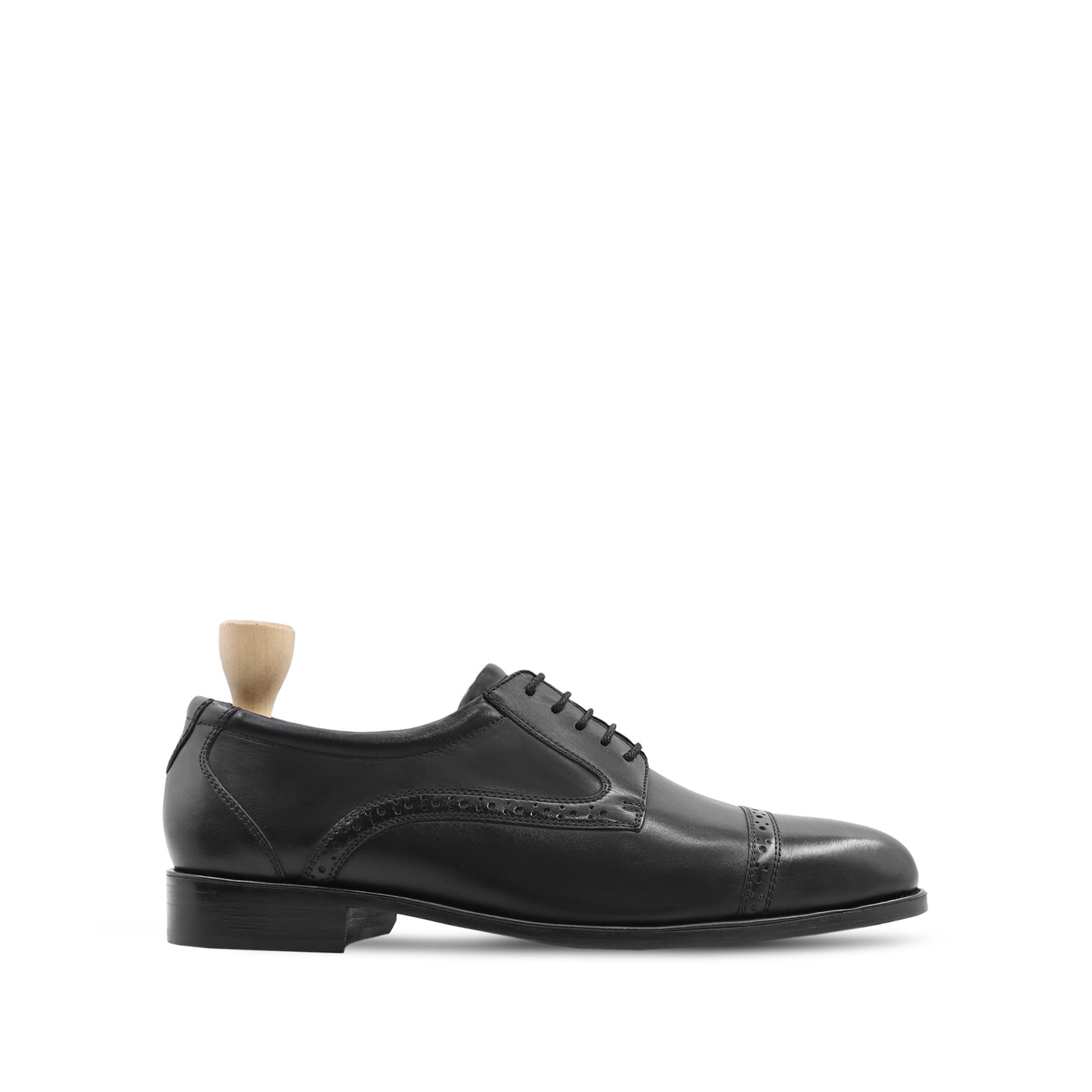 Crispin - Men's Black Calf Leather Derby Shoe