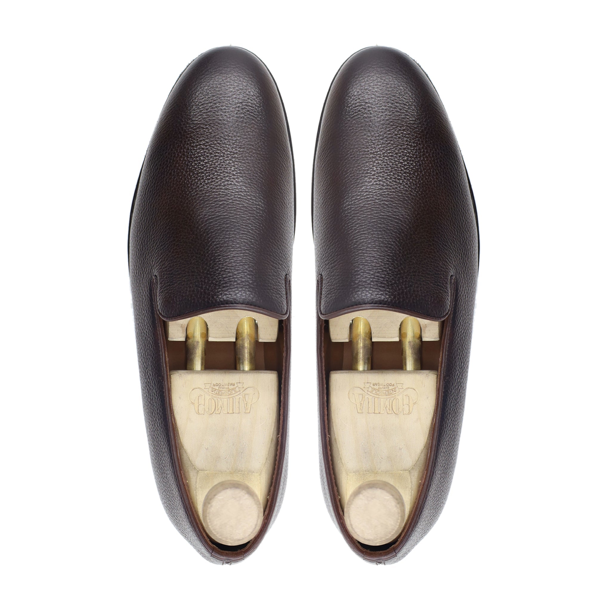 Dalton - Men's Dark Brown Pebble Grain Leather Loafer
