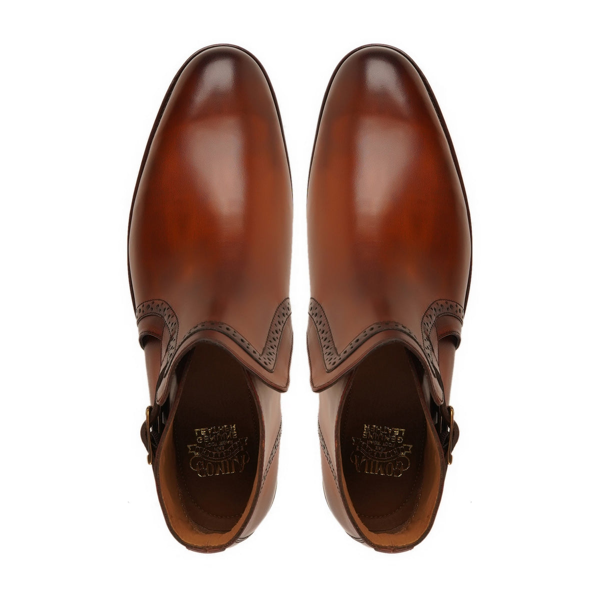 Zotte - Men's Brown Patina Calf Leather Jodhpur