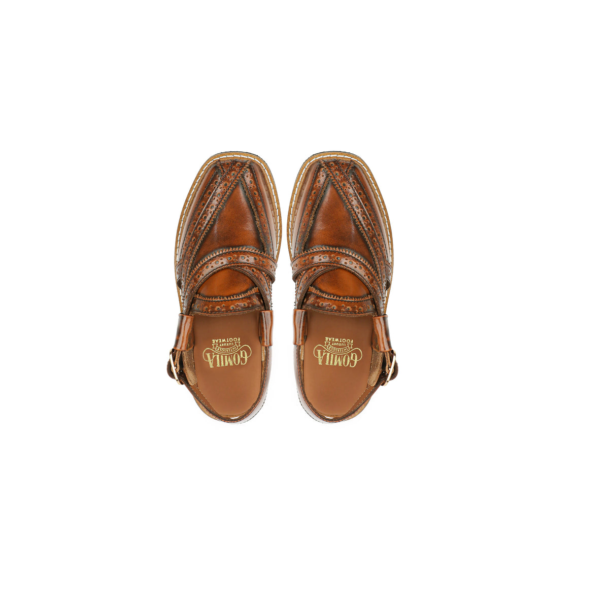 Nate - Kid's Tan Box Leather Sandal