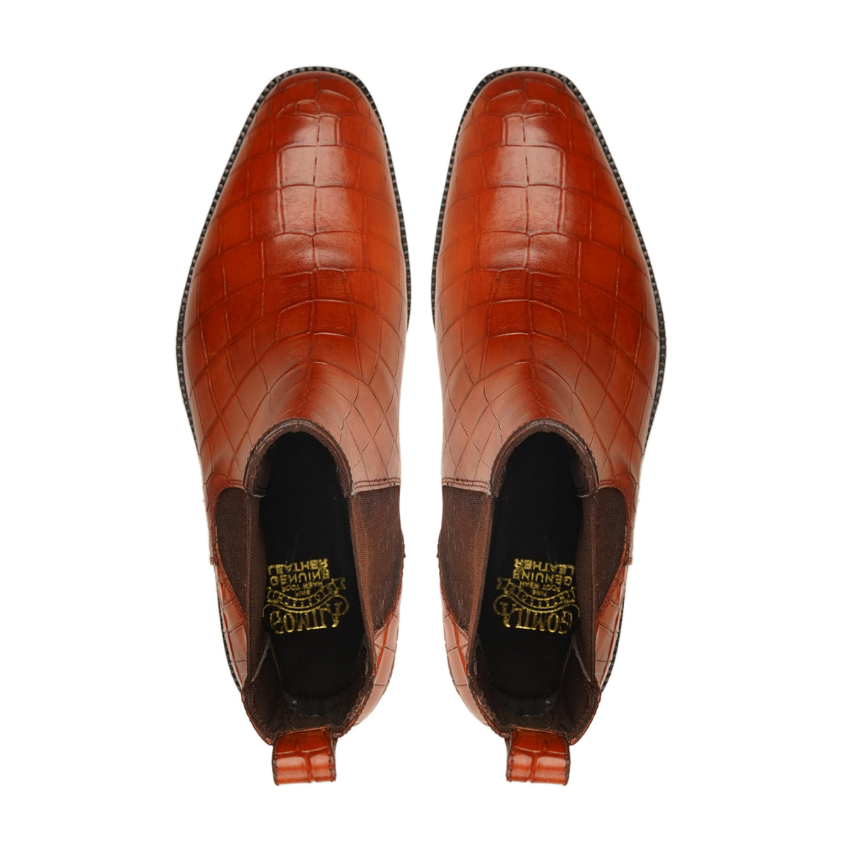 Renjiro - Men's Tan Calf Leather Chelsea Boot
