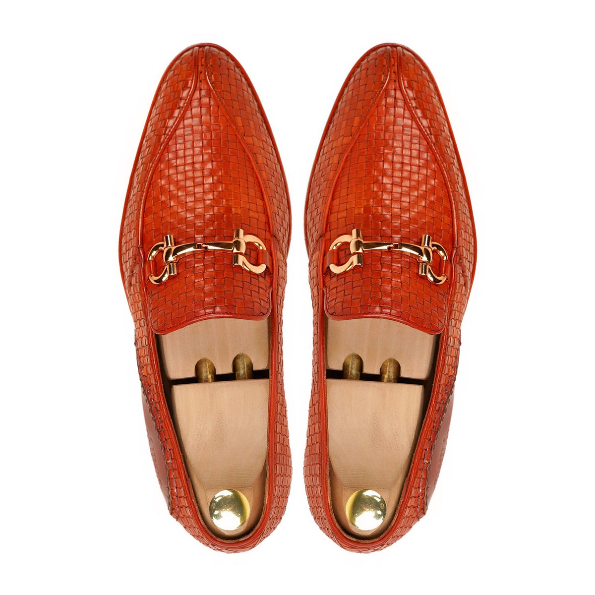 Tuscaloosa - Men's Tan Hand Woven Calf Leather Loafer