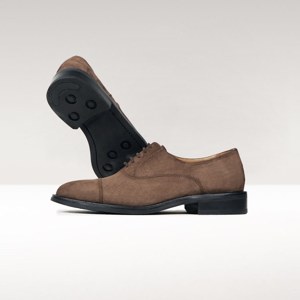 Itachi - Men's Light Brown Kid Suede Oxford Shoe