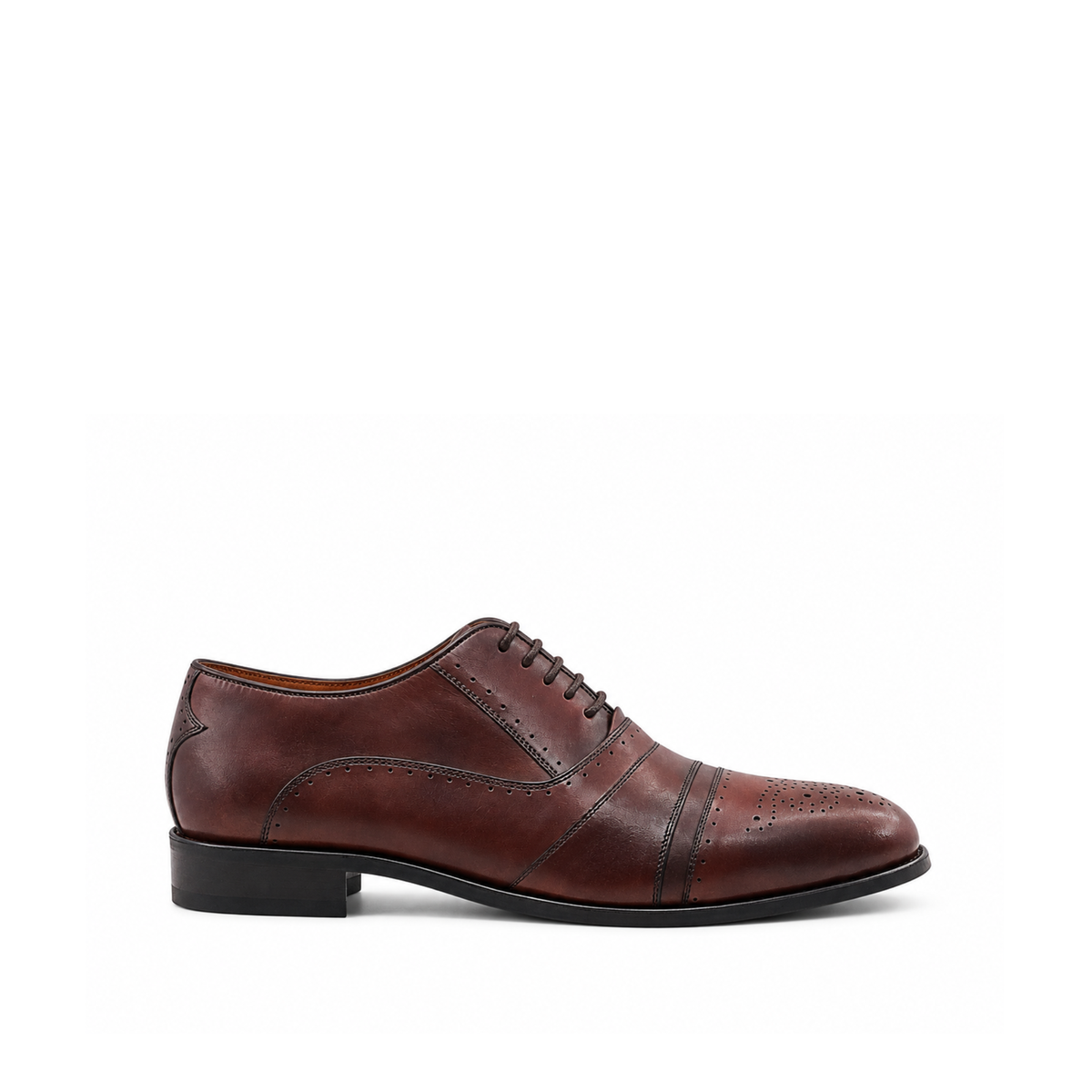 Doha - Men's Reddish Brown Calf Leather Oxford Shoe