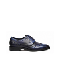 Durham - Men's Dark Blue Calf Leather Derby Shoe